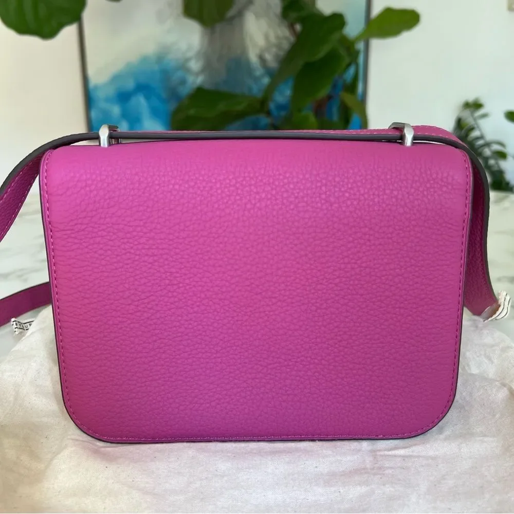 NWT TORY BURCH Small Eleanor Convertible Shoulder Bag In Plumberry Leather Suede